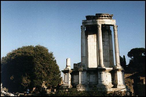 rovine del tempio di Vesta