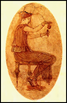 Giovane donna che versa profumo in una ampolla - Roma, Museo Nazionale