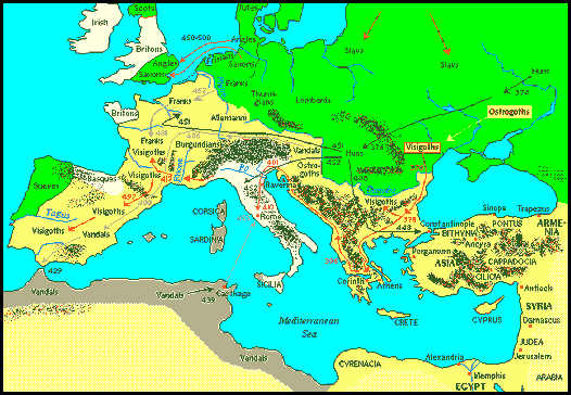 Spostamenti e migrazioni di popoli barbari